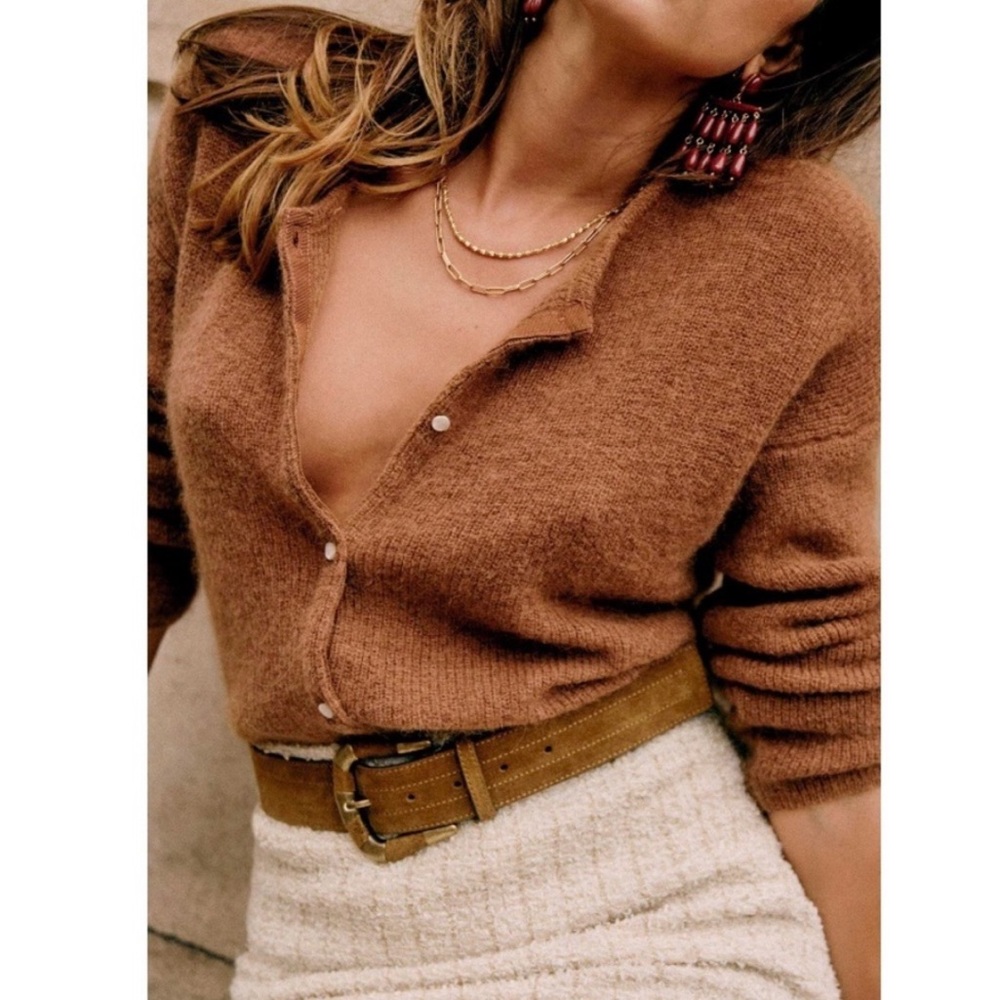 LIKE NEW Sezane Camel Gaspard Jumper Sweater XS - Picture 2 of 7